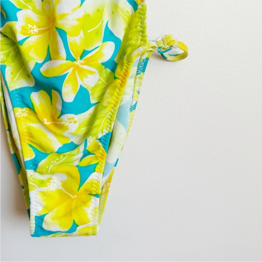 Women’s Yellow Floral One-Piece Swimsuit - Picture 3 of 5